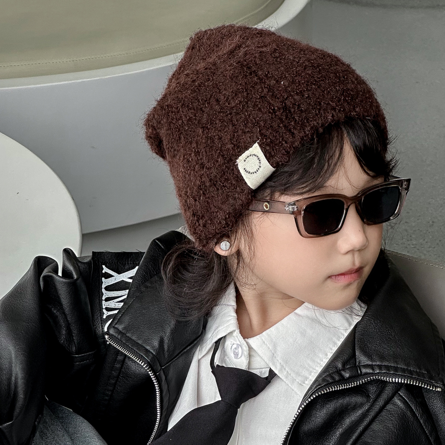 儿童毛线冷帽子针织堆堆2025年新款大男孩宝小痞帅气炸街酷潮冬季