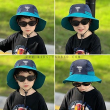 儿童渔夫帽子夏季薄款2025新款大男孩防晒遮阳太阳青少年速干小孩
