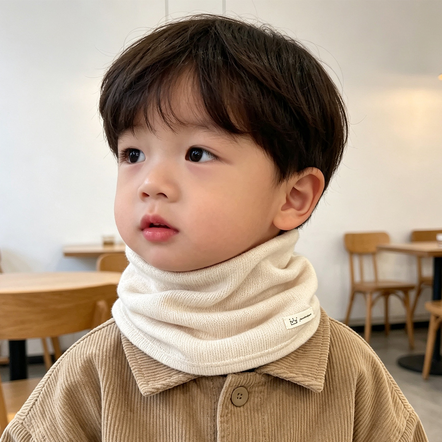 儿童围巾防风小方巾围脖脖套秋季冬季大男孩外出宝宝薄款护颈秋天