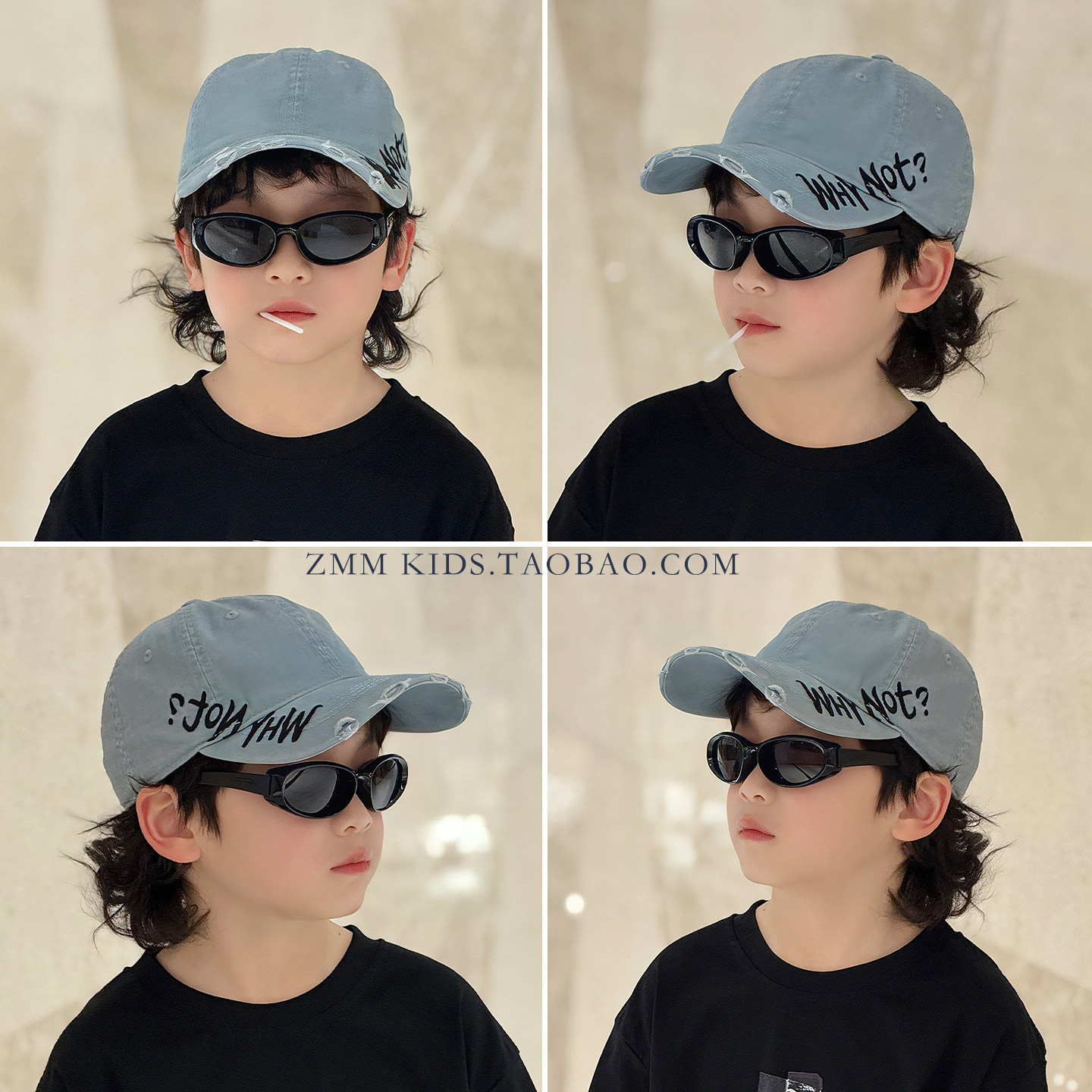 儿童棒球帽子小鸭舌大男孩宝痞帅气炸街潮流韩版街舞春季春秋春款