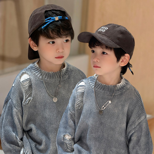 儿童棒球帽子鸭舌2026新款小痞帅气炸街中大男孩宝潮街舞酷秋季冬
