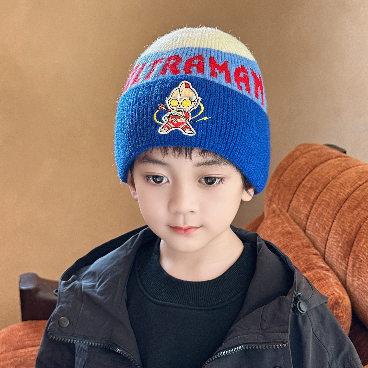 奥特曼帽子儿童毛线针织2025新款秋冬季小男孩中大痞帅气护耳冬天,童装/婴儿装/亲子装,帽子,淘宝优惠券,粉丝福利购,淘宝优惠卷