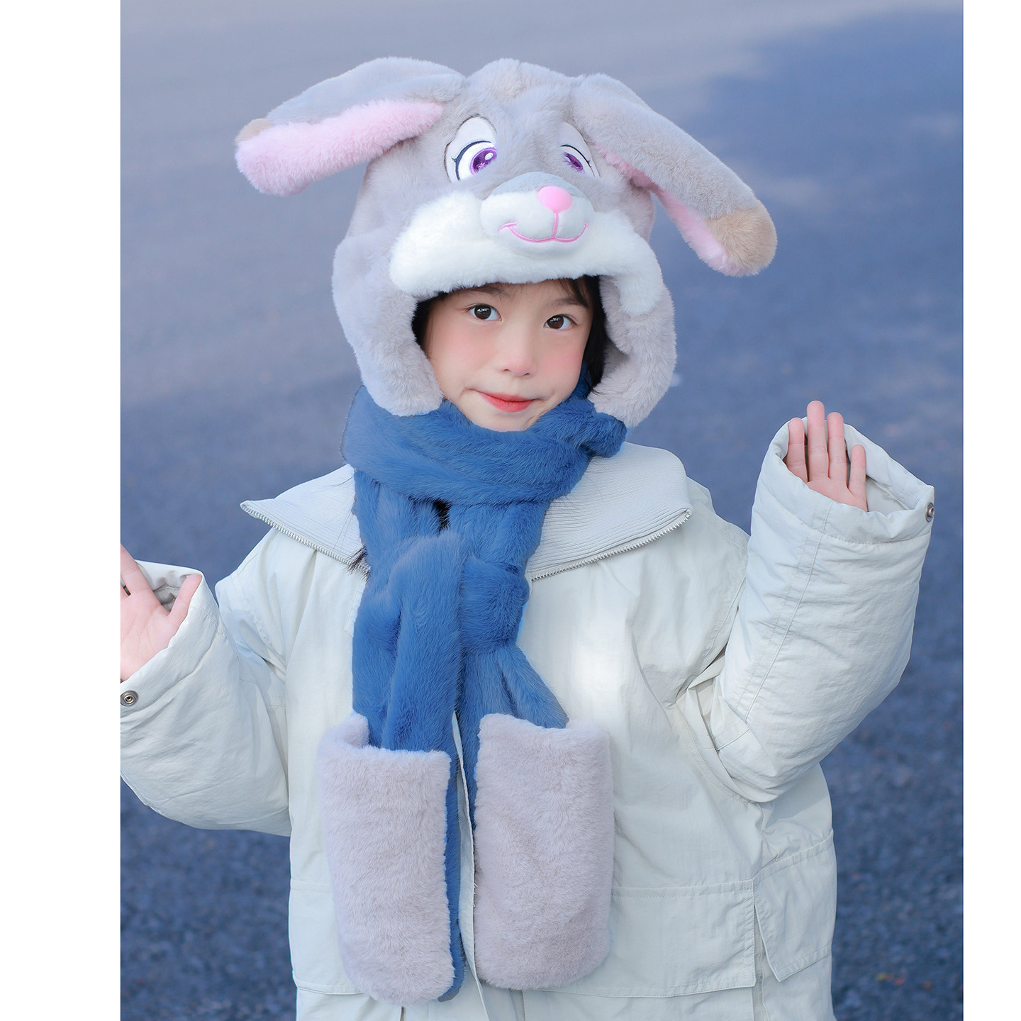 兔子朱迪警官帽子围巾一体儿童手套三件套疯狂动物城耳朵会动冬季,童装/婴儿装/亲子装,帽子,淘宝优惠券,粉丝福利购,淘宝优惠卷