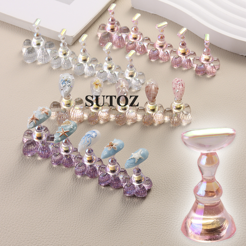 极光幻彩花朵甲托穿戴甲座+棋子