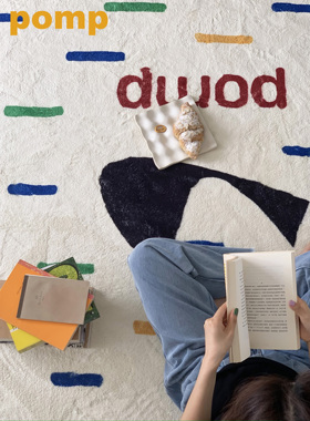 pomp“芝士蛋糕”原创设计logo地毯波点居家加厚长方形圆形地毯