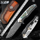 进口大马士革钢折叠小刀户外求生随身刀战术小折刀高硬度收藏刀具