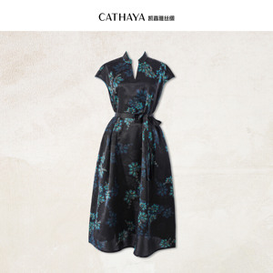 CATHAYA/凯喜雅中式短袖连衣裙HSK2FLJN076