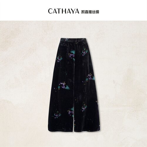 CATHAYA/凯喜雅丝绒直筒裤DUK2FWJN772