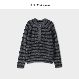 CATHAYA/凯喜雅圆领半开胸套头衫TDK2FEJM861