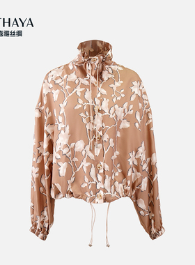 凯喜雅电力纺桑蚕丝真丝衬衫ZCK1FWJK009