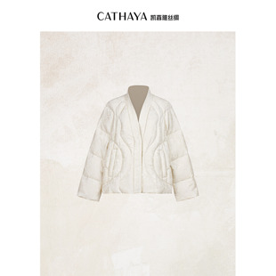 CATHAYA/凯喜雅中式V领鹅绒服SMK2FMJM816