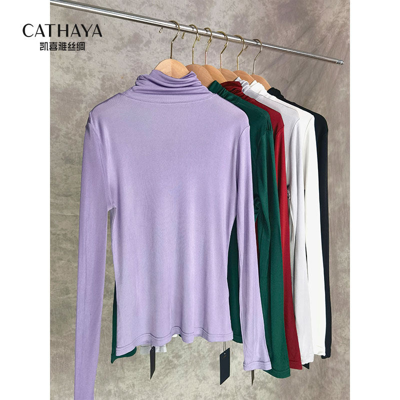 【凯喜雅】高领真丝长袖atk3fbjj923