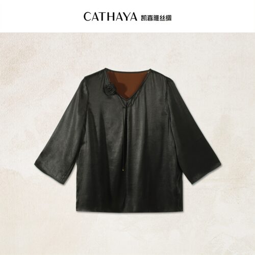 CATHAYA/凯喜雅 V领长袖上衣XBK2FOJN458