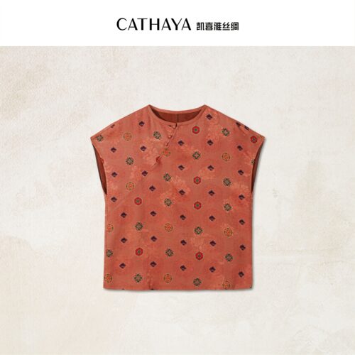 CATHAYA/凯喜雅圆领盖袖上衣KOK2FOJN465
