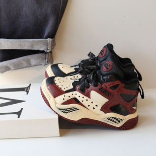 加绒童鞋儿童板鞋男童鞋子中大童高帮篮球鞋女童二棉鞋运动鞋软底