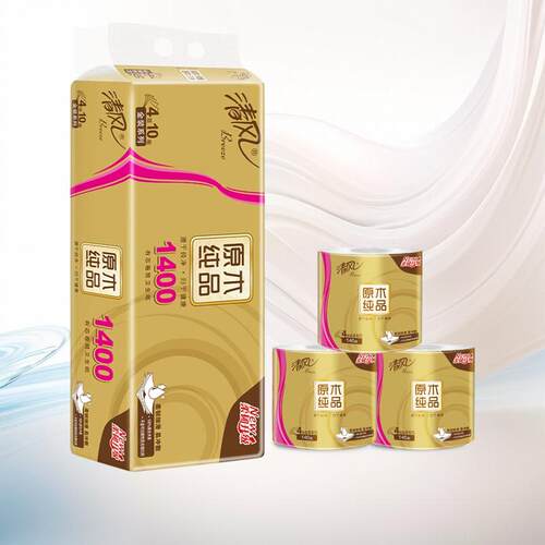 清风金装系列140克10卷有芯卷纸