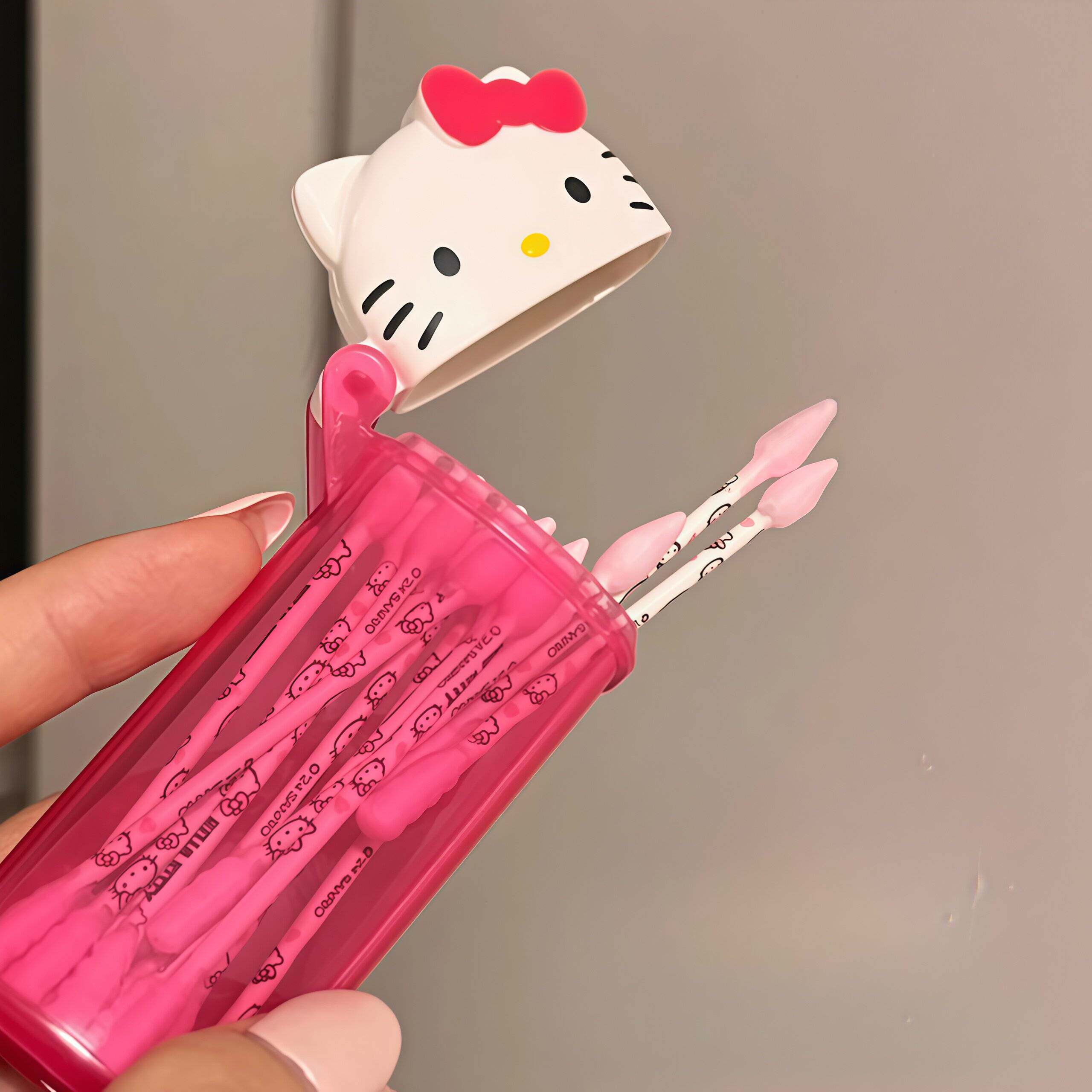 哈喽kt棉棒盒收纳盒牙线棉棒牙签