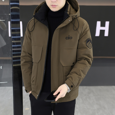 棉服男款冬季2025新款加厚连帽外套男士休闲保暖工装棉衣冬装夹克