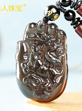 2024龙年年生肖属马人佩戴吉祥物白泽迎宏吊坠挂件项链男女