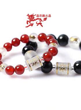 黑曜石三合六合手串生肖羊