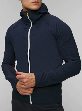 运动风范】秋冬连帽透气运动户外打底层弹力健身休闲外套25723