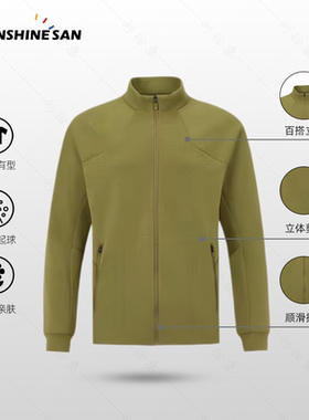 春季焕新】春季运动轻薄弹力舒适百搭外套户外休闲拉链款夹克575V
