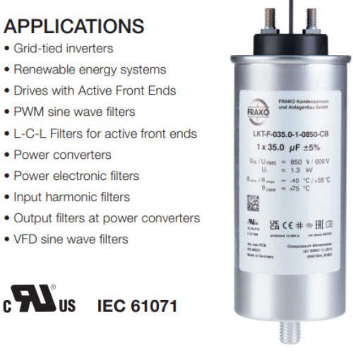 FRAKO电容器LKT 12.5-480-DP LKT15-440-DP K18-0616盾构机配件过