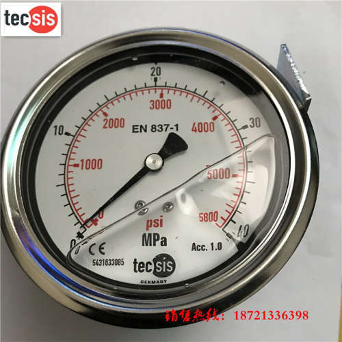供应德国tecsis原装压力表 充油耐震压力表100表径P1779E759014