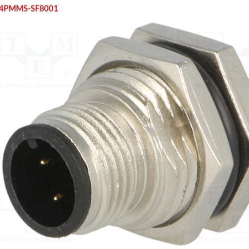 AMPHENOL  M12A-04PMMS-SF8001    圆形工业连接器插座; M12;