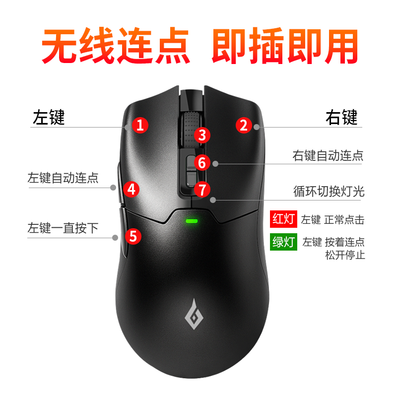 无线连点鼠标宏传奇迹征程阴阳师恐龙岛MC办公抢单左右键无限自动