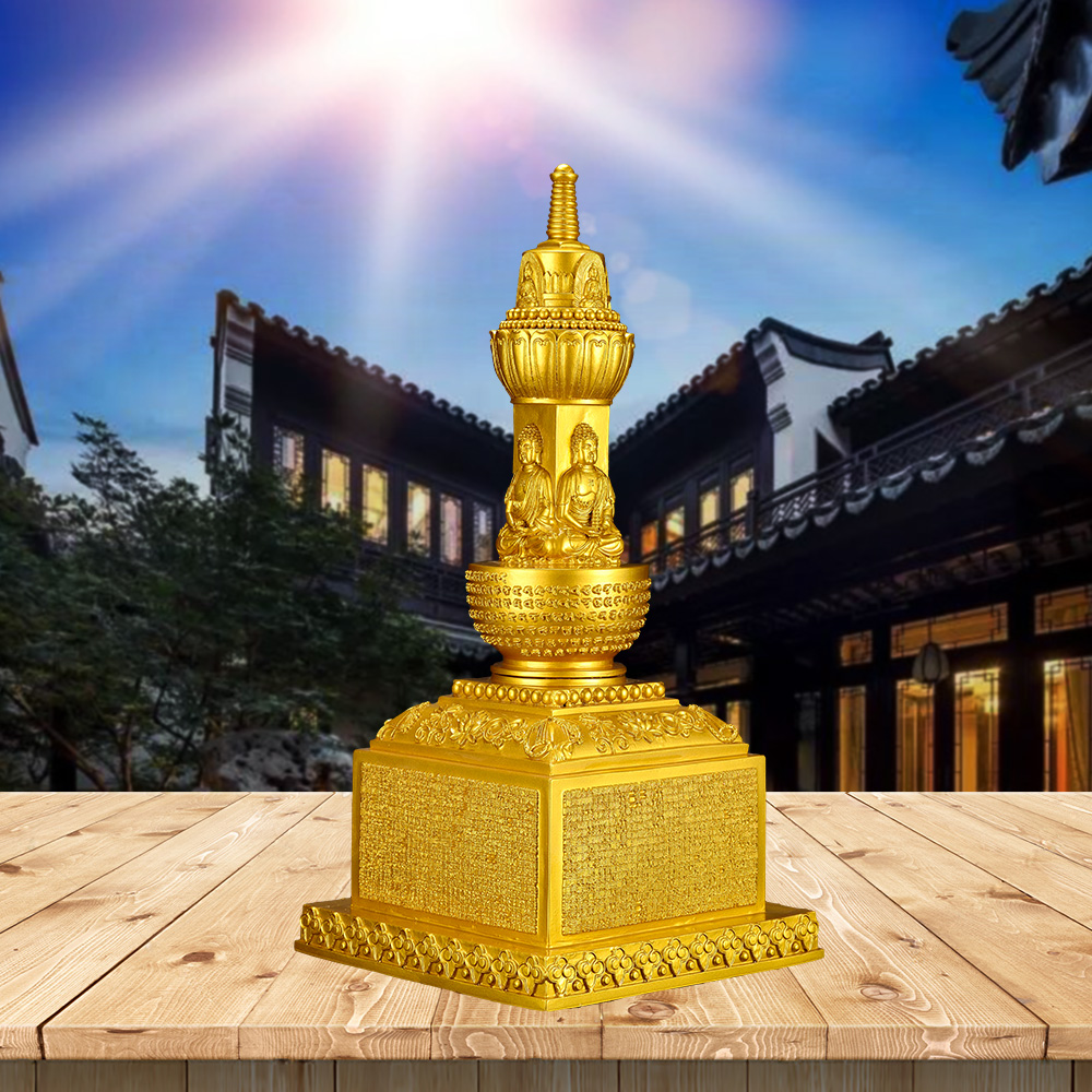 纯铜宝箧印塔须弥座经典版舍利塔