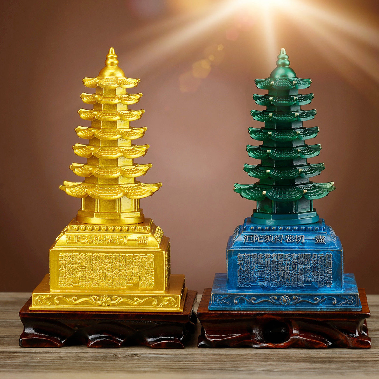 铜僧伽吒塔浮雕四句偈舍利塔家居佛堂供奉吉祥装饰摆件礼品佛塔
