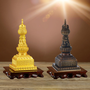 铜一切如来心宝箧印陀罗尼塔金刚须弥座四面佛宝箧印塔舍得利塔