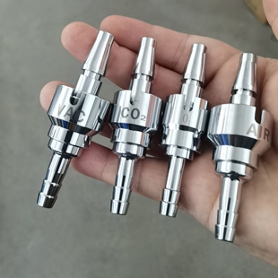 医院英标氧气接头，中心供氧英式气体快速接头，德标O2气源插头