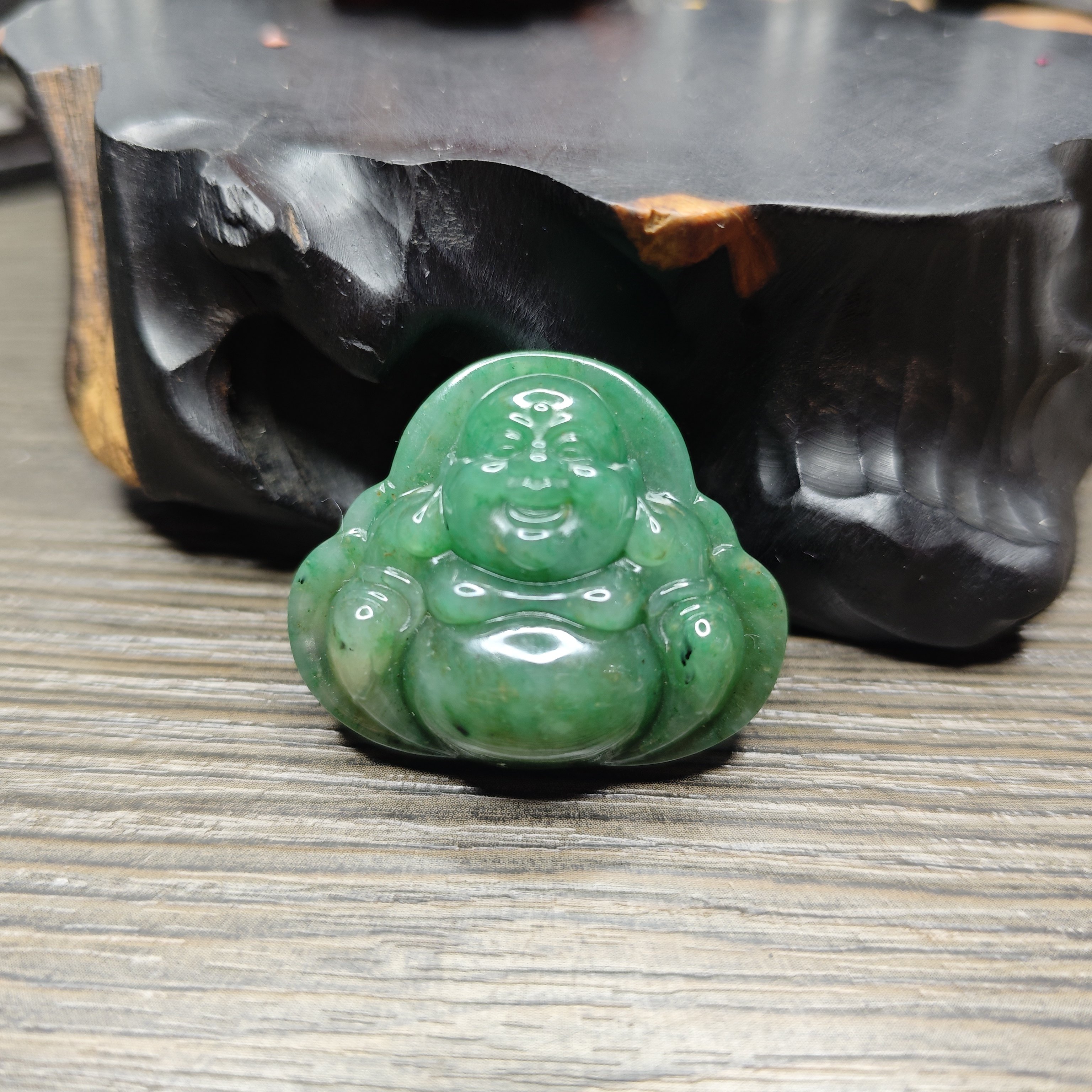 特惠天然南阳独玉翠佛公吊坠挂件玉石男女礼物新年链子