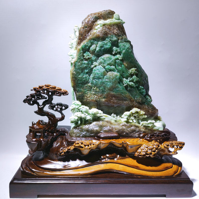 玉雕玉石独山玉摆件山子新中式