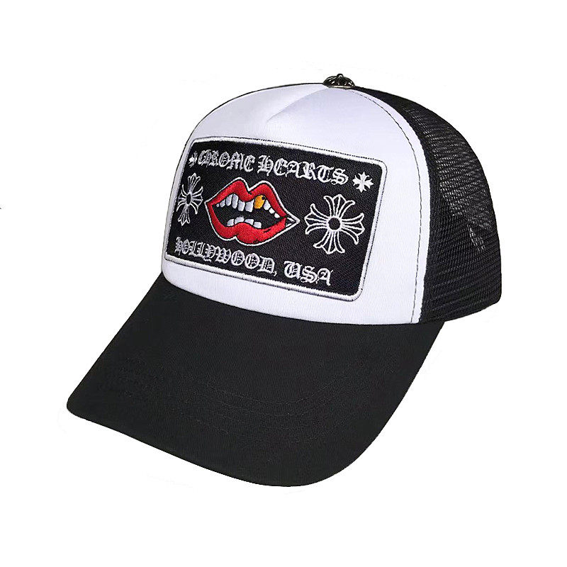 Korean Trendy Men's Casual Outdoor Sunshade Couple Mesh Duck Tongue Sponge Flat Brim Hat letter Embroider Elegance Mesh Hat Women