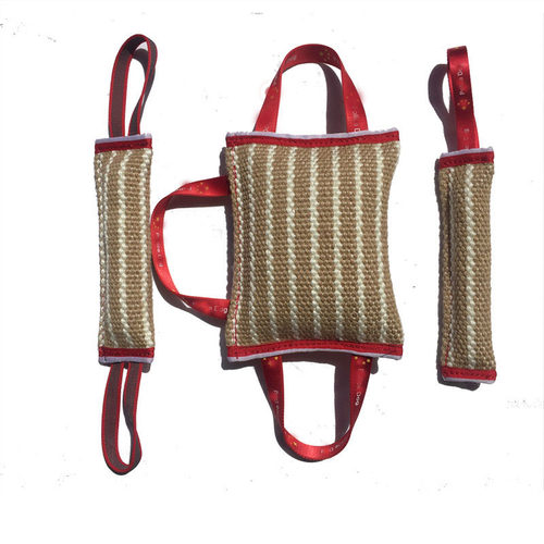 互动用品麻布咬棒扑咬训练咬枕