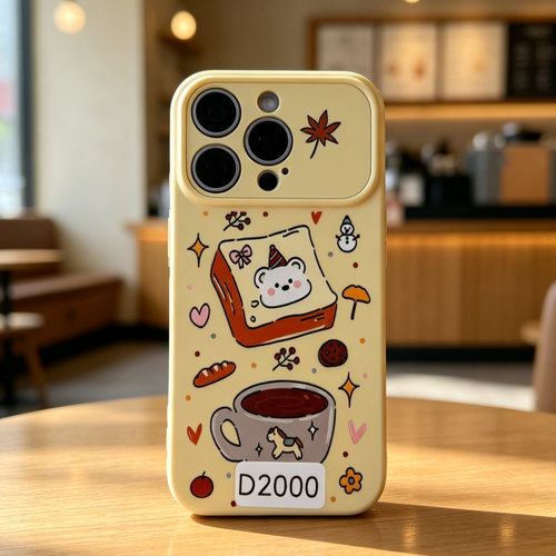 D2000 黄色土司西高地小狗 精孔亮面爱心边软硅胶17promax苹果17pro新款iphone16pro保护套15创意防摔全包