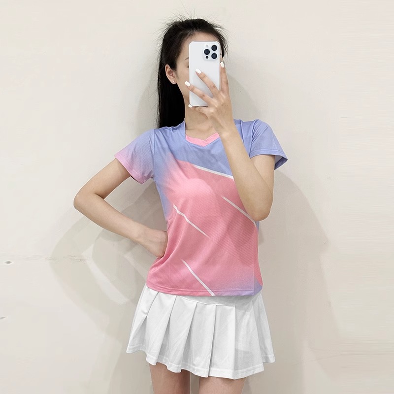 【三品工厂】羽毛球服女运动套装短袖速干男款训练比赛乒乓网球