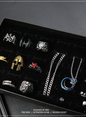 ins项链组合礼盒无耳洞男生戒指