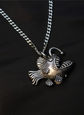 鮟鱇鱼钛钢项链2021不退色街舞