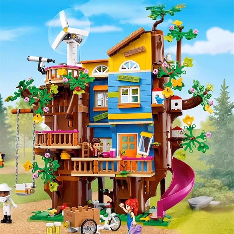 友谊树屋房子别墅古风益智积木高难度女孩系列拼装儿童玩具41703
