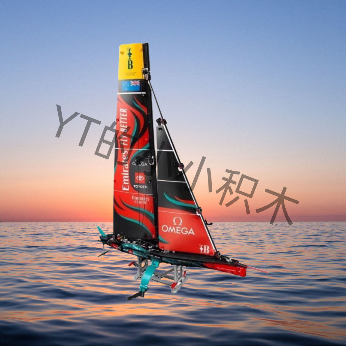 机械组4217单体水翼帆船儿
