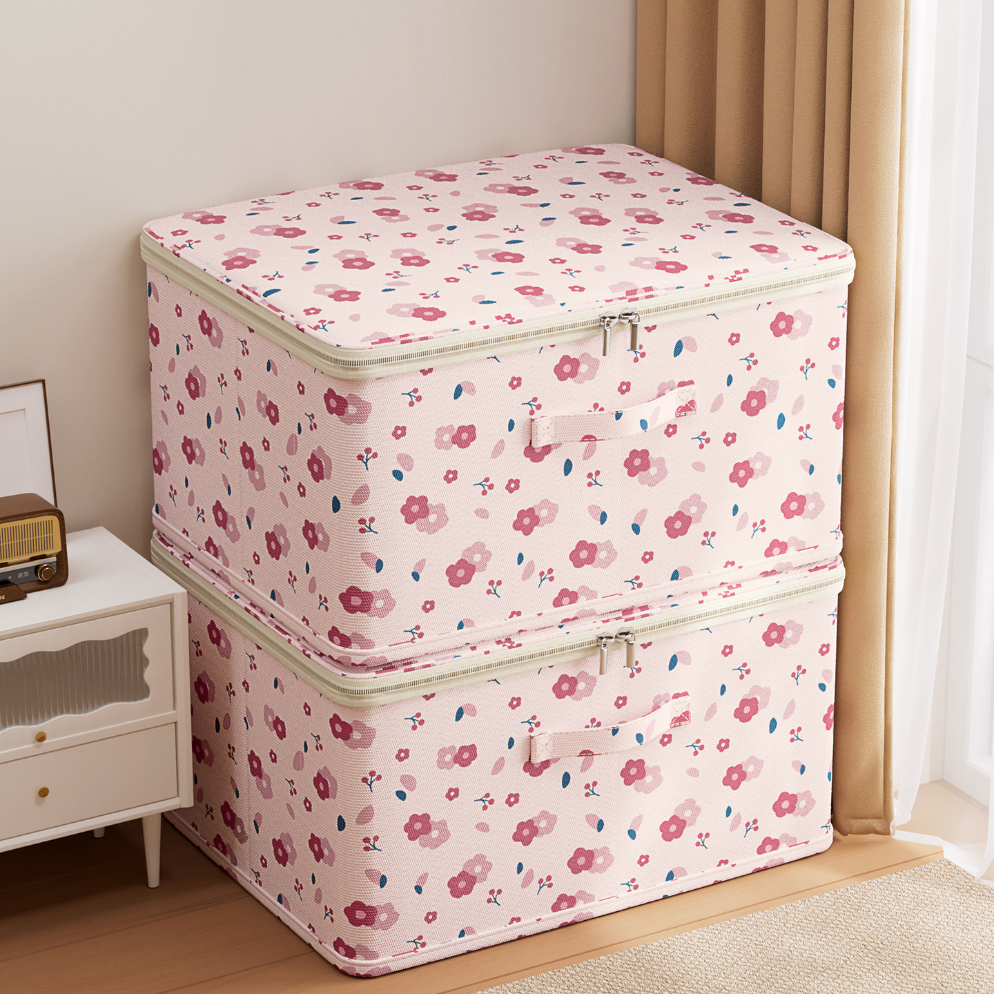 衣服收纳箱家用装衣物大容量衣柜整理箱羽绒服棉被防尘专潮储物筐,收纳整理,收纳箱,淘宝优惠券,粉丝福利购,淘宝优惠卷