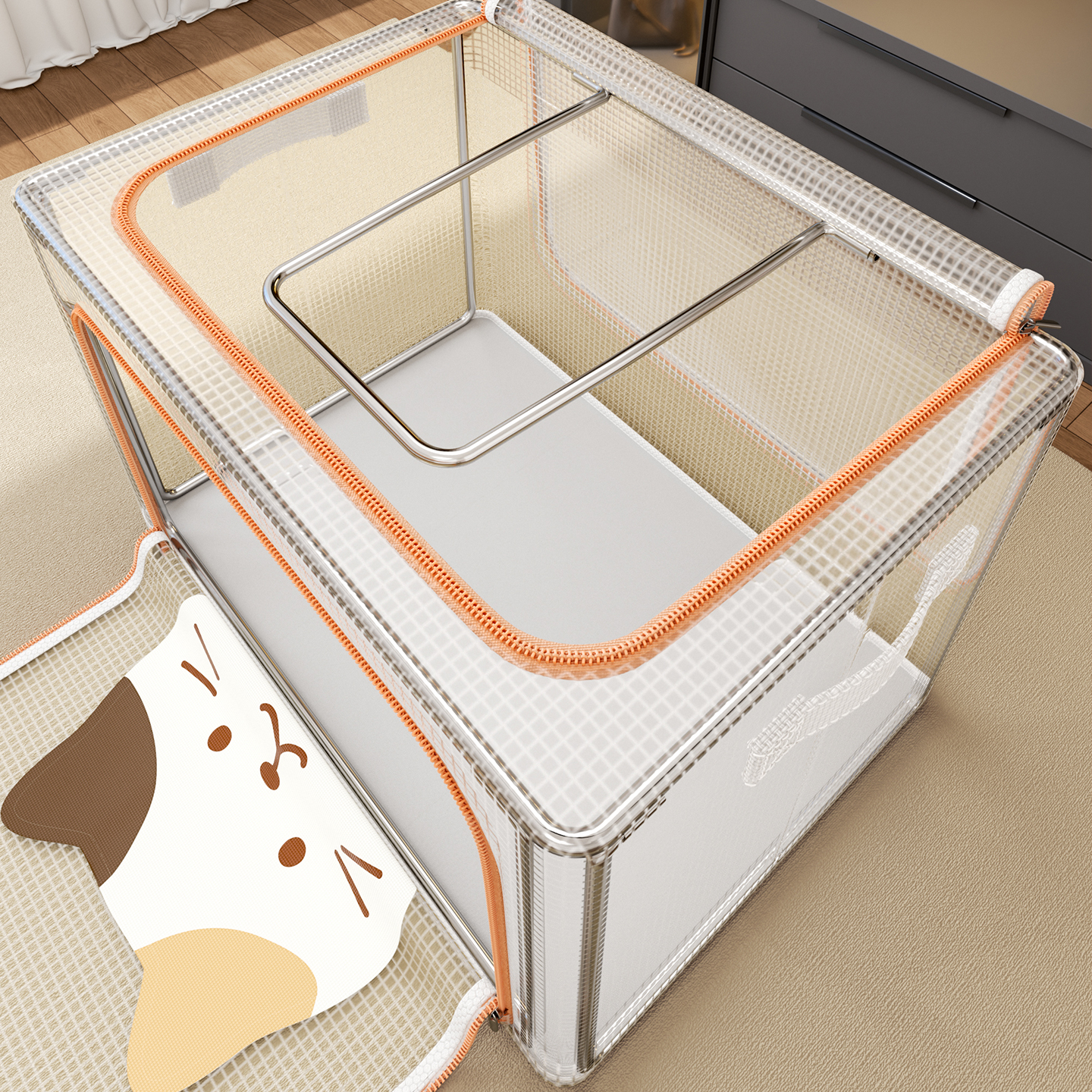 衣服收纳箱透明防水衣柜分层神器