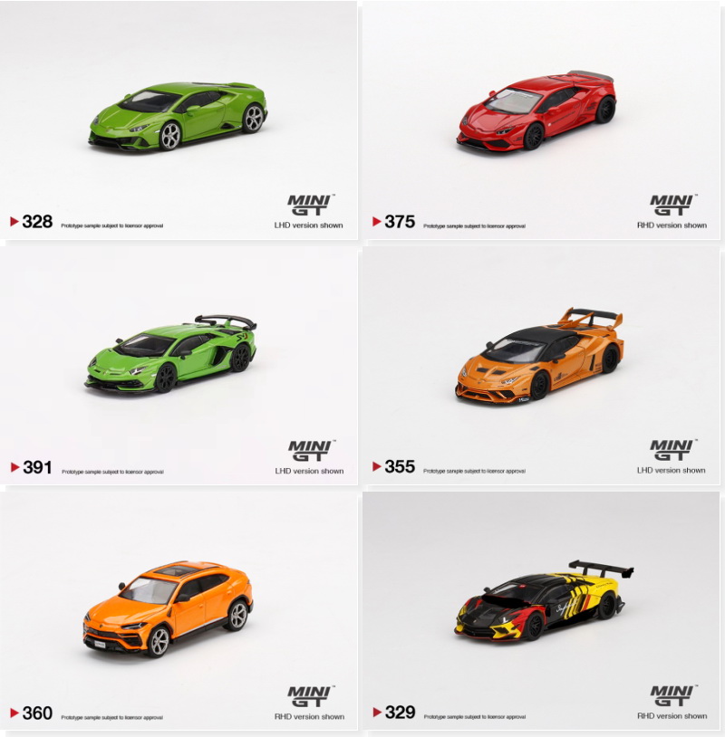 MINIGT1:64LB兰博基尼飓风LP610小牛Aventador Urus 野牛汽车模型 玩具/童车/益智/积木/模型 合金车/玩具仿真车/收藏车模 原图主图