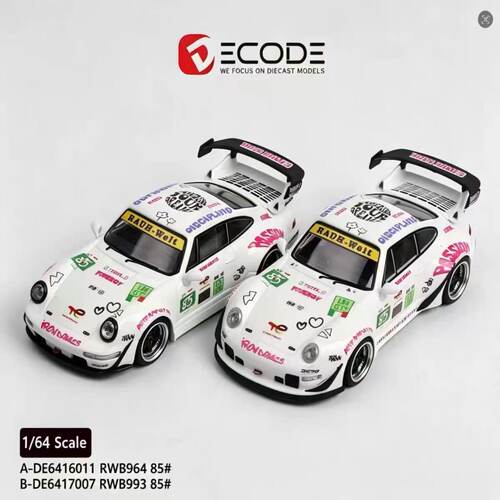 保时捷RWB 964 993 铁娘子 库洛米 Decode 1:64 合金汽车模型改装