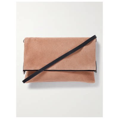 Dries Van Noten 德赖斯·范诺顿 Leather-Trimmed Suede Messe