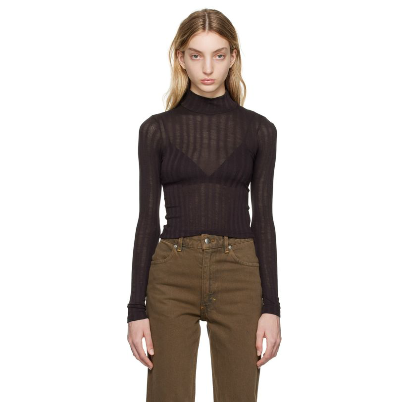 eckhaus latta 棕色 shrunk 高领衫女